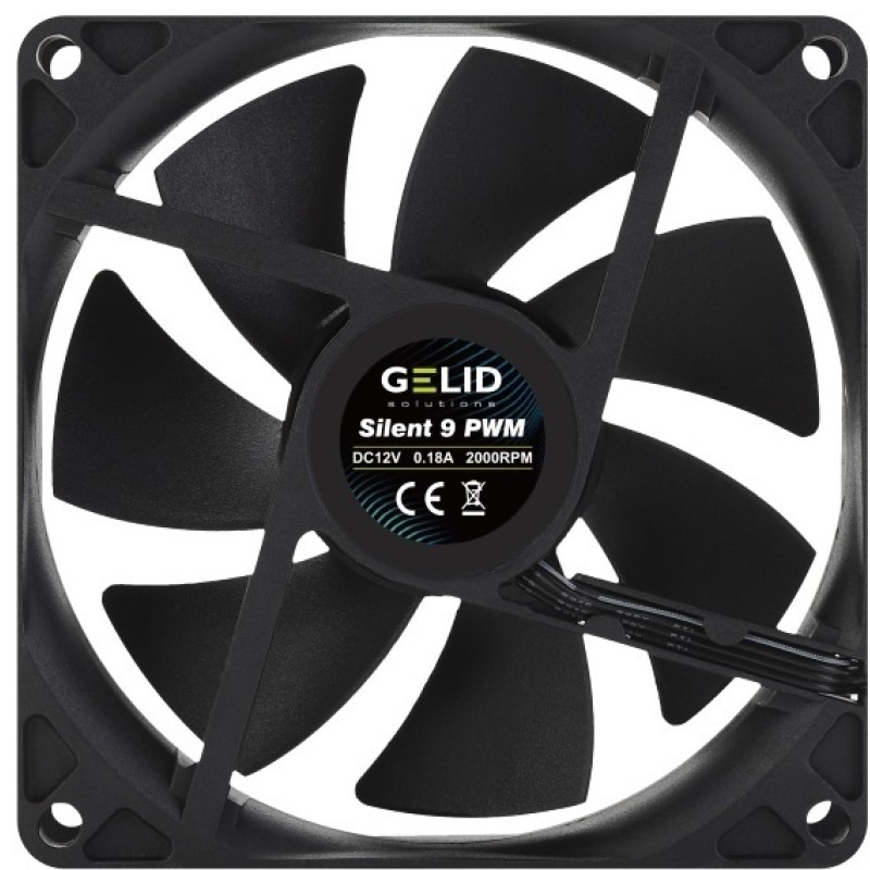 Кулер для корпуса GELID SILENT 9 PWM BLACK FN-PX09-21