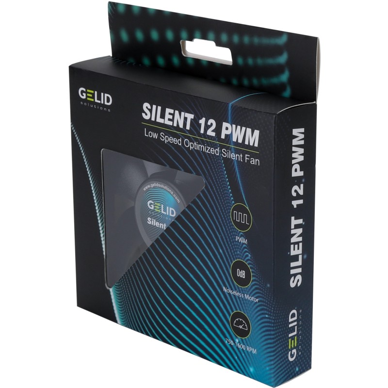 Кулер для корпуса GELID SILENT 12 PWM BLACK FN-PX12-16