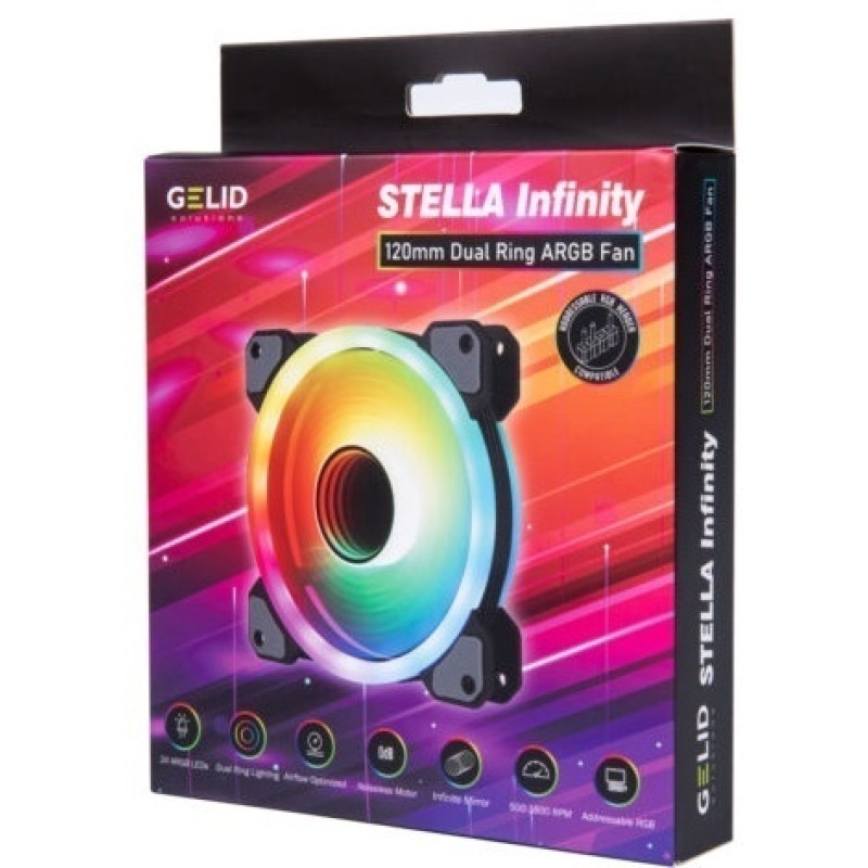 Кулер для корпуса GELID STELLA INFINITY ARGB FN-Stella-03