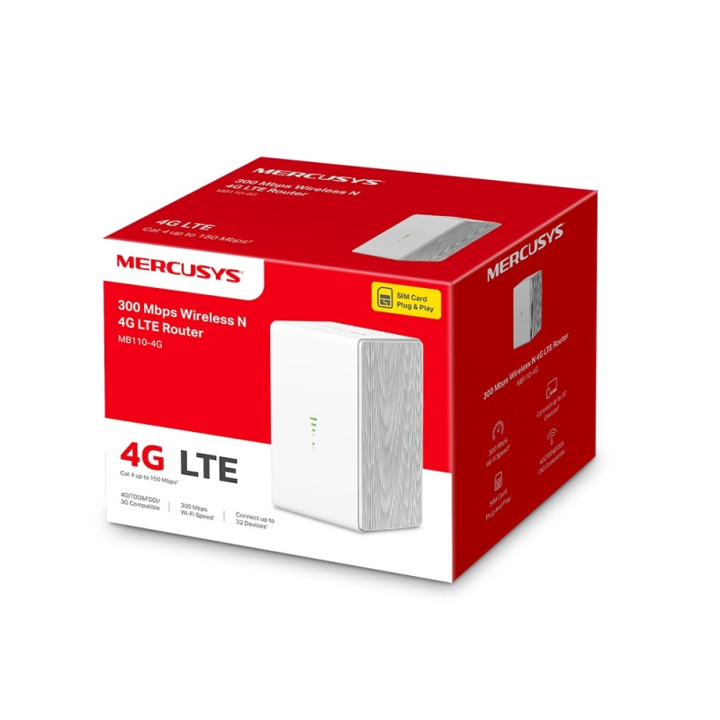 4G LTE Роутер Mercusys MB110-4G