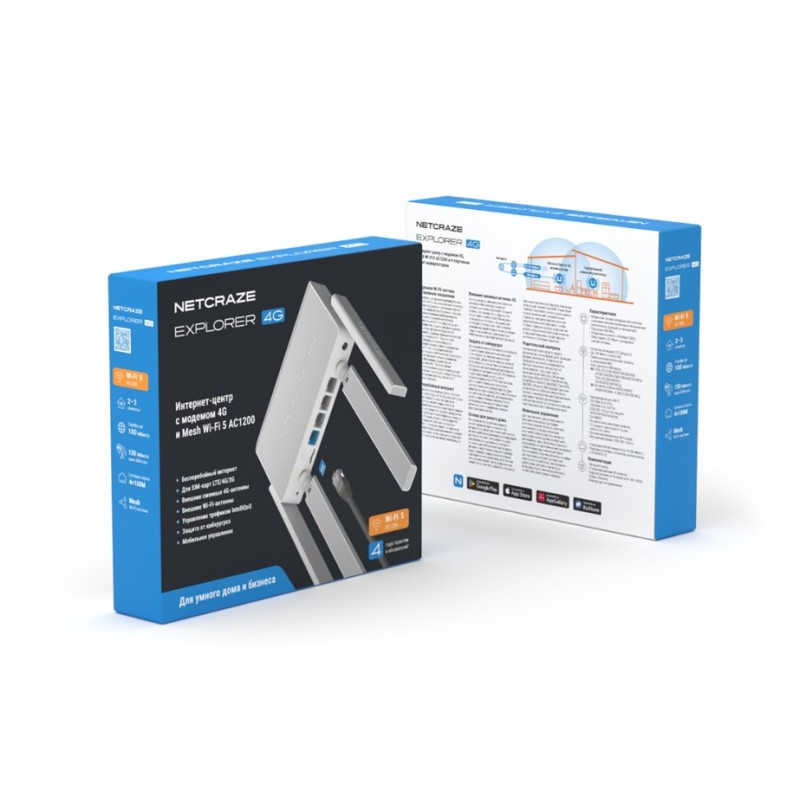 Маршрутизатор Netcraze NC-4910 AC1200 4G Wi-Fi 5