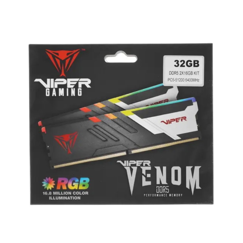 Комплект модулей памяти Patriot VIPER VENOM RGB PVVR532G640C32K 32GB (Kit 2x16GB)