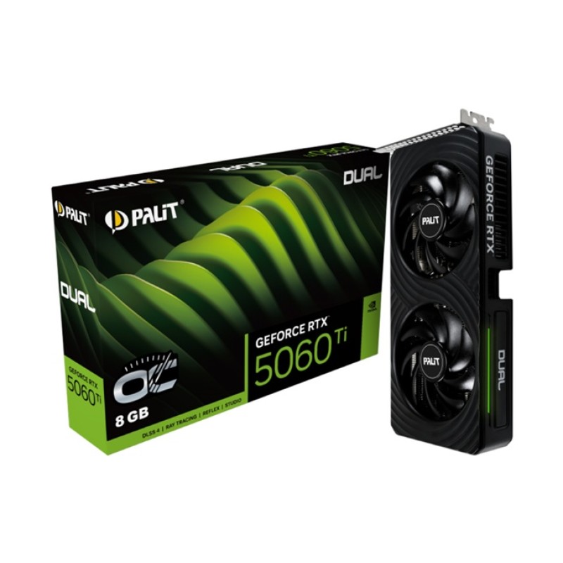 Видеокарта Palit (NE7506TT19P1-GB2062D) Dual RTX 5060 Ti OC 8 GB GDDR7 128bit