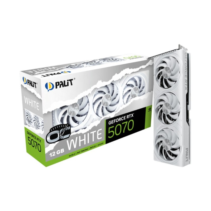 Видеокарта Palit (NE75070U19K9-GB2050W) White OC RTX 5070 12 GB GDDR7 192bit