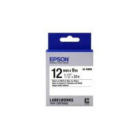 Лента Epson LK4WBN Std Blk/Wht 12/9, 12mm, 9m, C53S654021