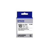 Лента Epson C53S655006 LK5WBN 18мм белый/черный 9м
