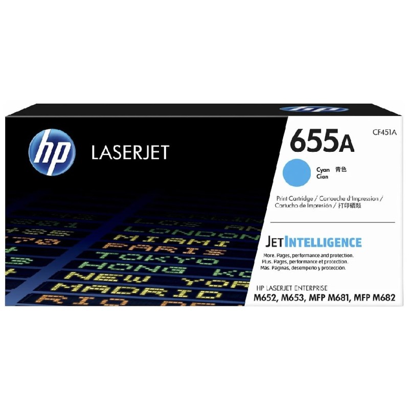 Картридж HP CF451A 655A голубой
