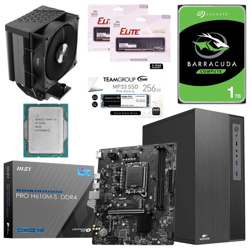ПК для офиса i5-12400 16GB 256GB 1TB