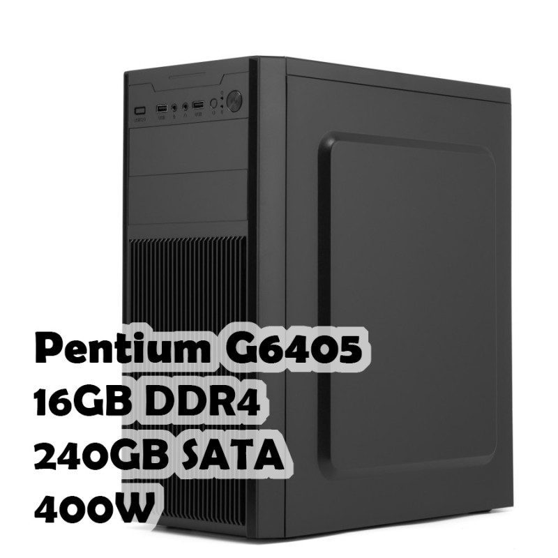 Компьютер для работы / Офисный ПК Intel Pentium G6405 16GB DDR4 240GB SSD