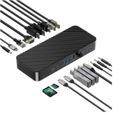 Док-станция ORICO-DKA20-V1-UK-BK-EP USB-C