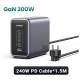 Зарядное устройство UGREEN CD333 90903B Nexode 300W 4×USB‑C + 1×USB‑A GaN PD 3.1