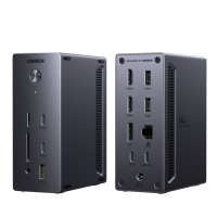 Док‑станция UGREEN CM843 85489 USB‑C/Thunderbolt 5 14‑в‑1 8K, 140 Вт, Gigabit LAN