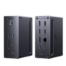 Док‑станция UGREEN CM843 85489 USB‑C/Thunderbolt 5 14‑в‑1 8K, 140 Вт, Gigabit LAN