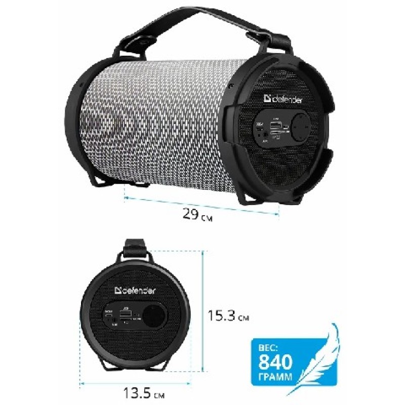 Портативная акустика Defender Reactor Black