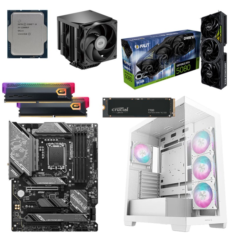 Игровой ПК: Core i9-12900KF + RTX5080 16GB, RT720, Z790, 32GB, 2TB, CG580 4F WH, 1200W