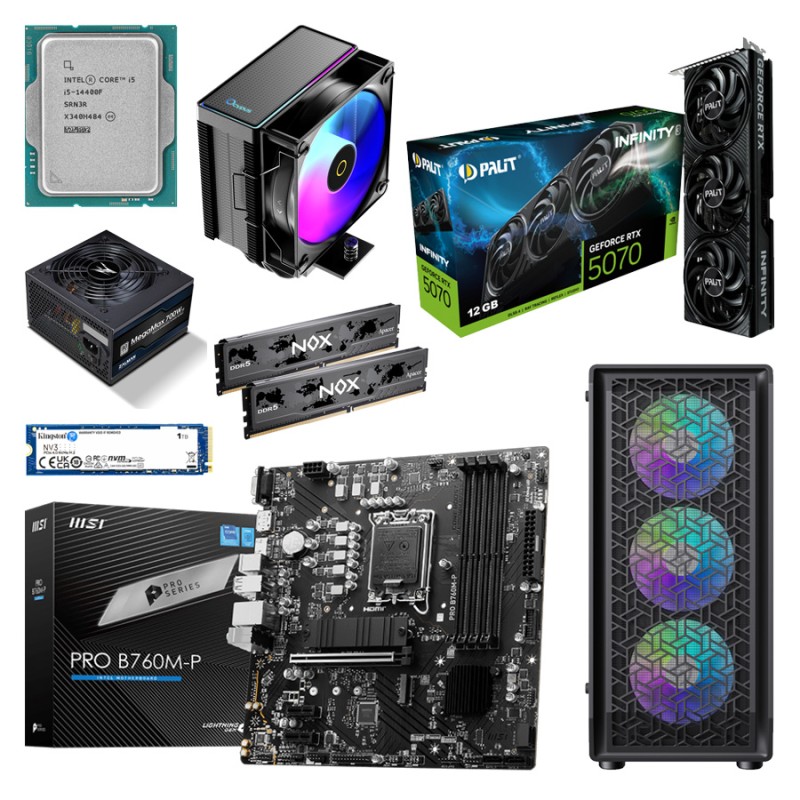 Игровой компьютер RTX 5070 + Core i5‑14400F + DDR5 32GB