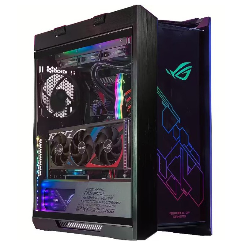 Игровой ПК: Системный блок: Ryzen 9 9950X3D, Lian Li GA II Trinity 360, ASUS ROG STRIX X870-F GAMING WIFI, Kingston FURY 64GB Kit 6000Mhz*2, ASUS RTX5080 16GB, MSI SPATIUM M580 4000GB, ASUS GX601 ROG STRIX HELIOS, Lian Li EG1300 BLACK 1300W