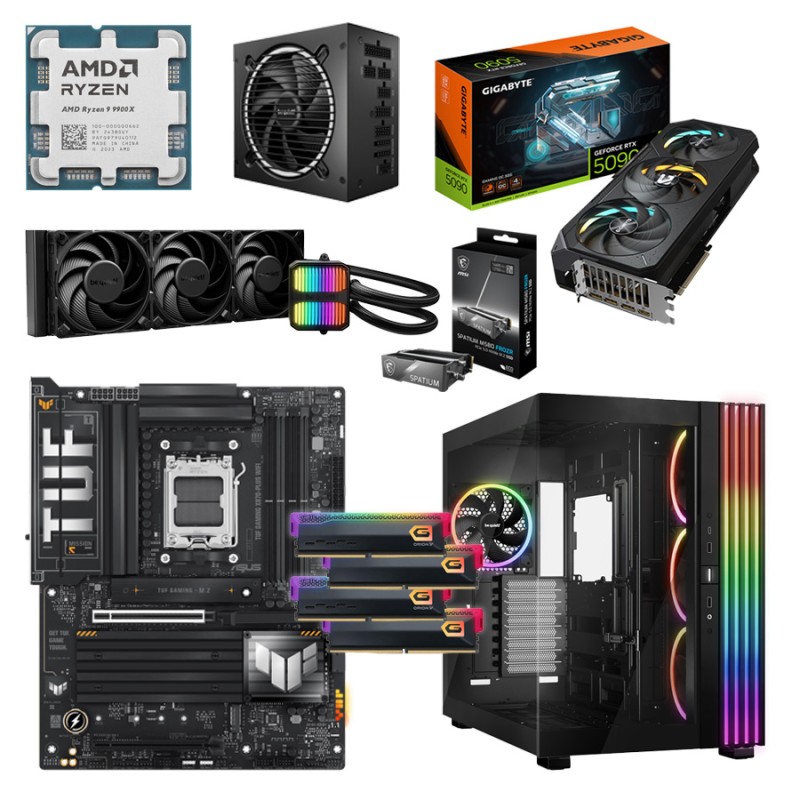 Флагманский игровой ПК AMD Ryzen 9 9900X Zen 5 + Gigabyte RTX 5090 GAMING OC 32GB — мощность нового поколения