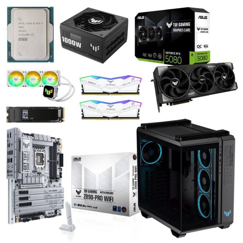 Игровой компьютер 2026 на Intel Core Ultra 9 285K и ASUS TUF RTX 5080 с разгоном