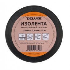 Изолента Deluxe ХБ 19 мм x 15м чёрная