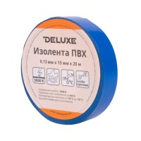 Изолента Deluxe ПВХ 0,13 х 15 мм (синяя)