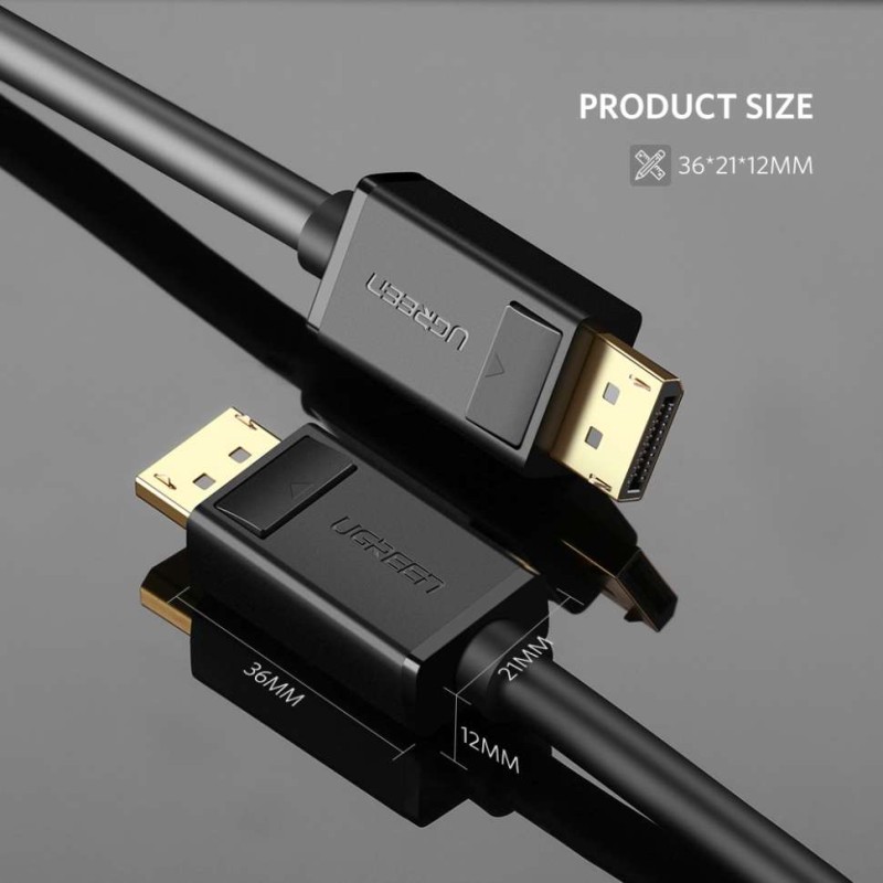 Кабель DisplayPort UGREEN DP102 10212 3 м 4K@60 Гц, DP 1.2