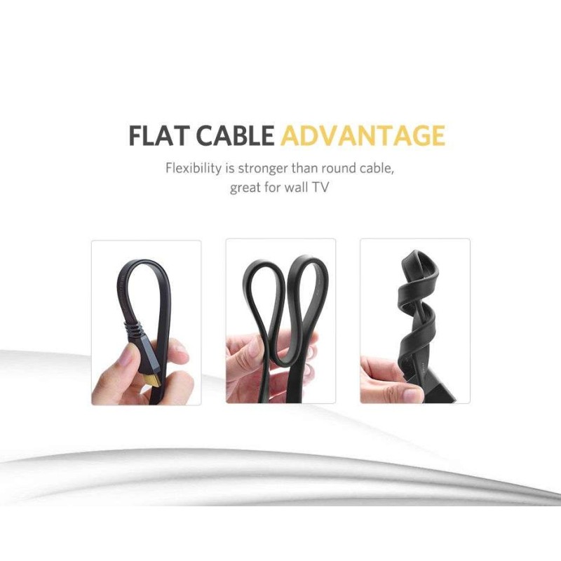 Кабель HDMI UGREEN ED015 50819 1.5 м HDMI 2.0 4K@60Hz плоский