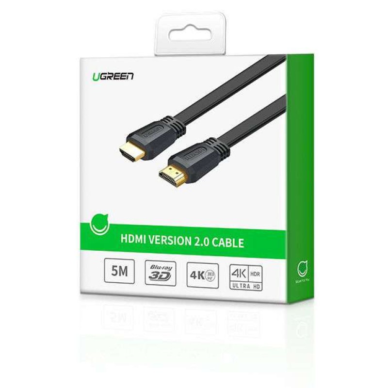 Кабель HDMI UGREEN ED015 50821 5 м HDMI 1.4 4K@30Hz плоский