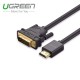 Переходник HDMI - DVI UGREEN HD106 11150 1.5 м DVI 24+1 черный