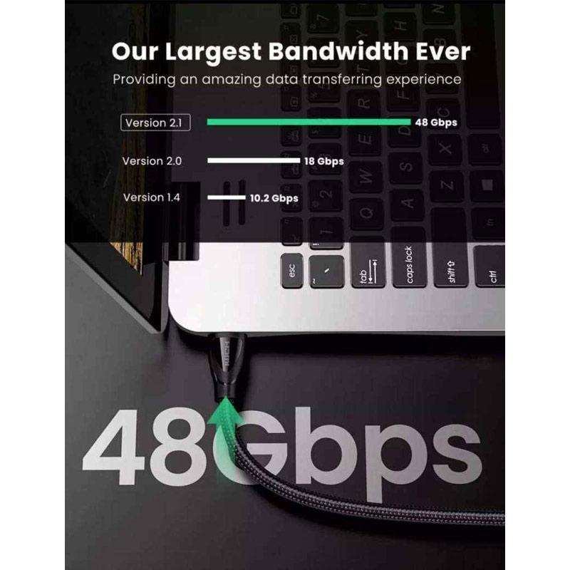Кабель HDMI UGREEN HD140 80405 5 м HDMI 2.1 8K@60Hz 4K@120Hz