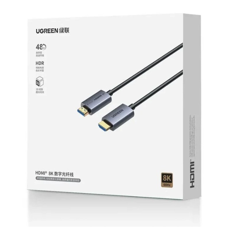 Кабель HDMI UGREEN HD183 55510 HDMI 2.1 оптический 50 м 8K@60Hz