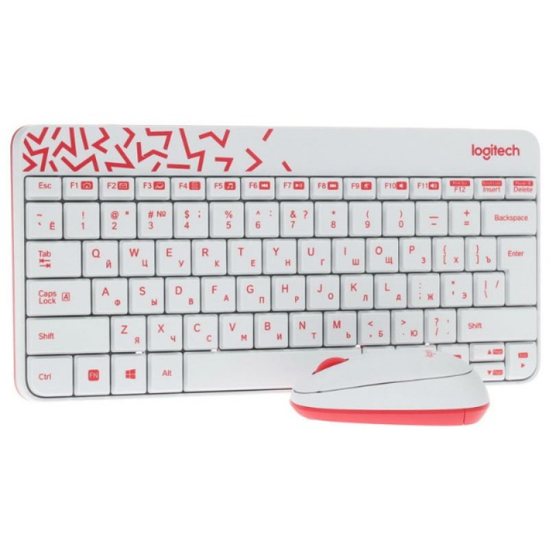 Комплект Клавиатура + Мышь Logitech MK240 Nano White (920-008212)