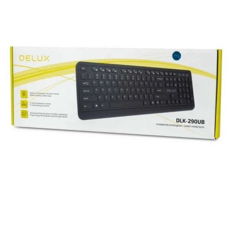 Клавиатура Delux DLK-290UB Black USB