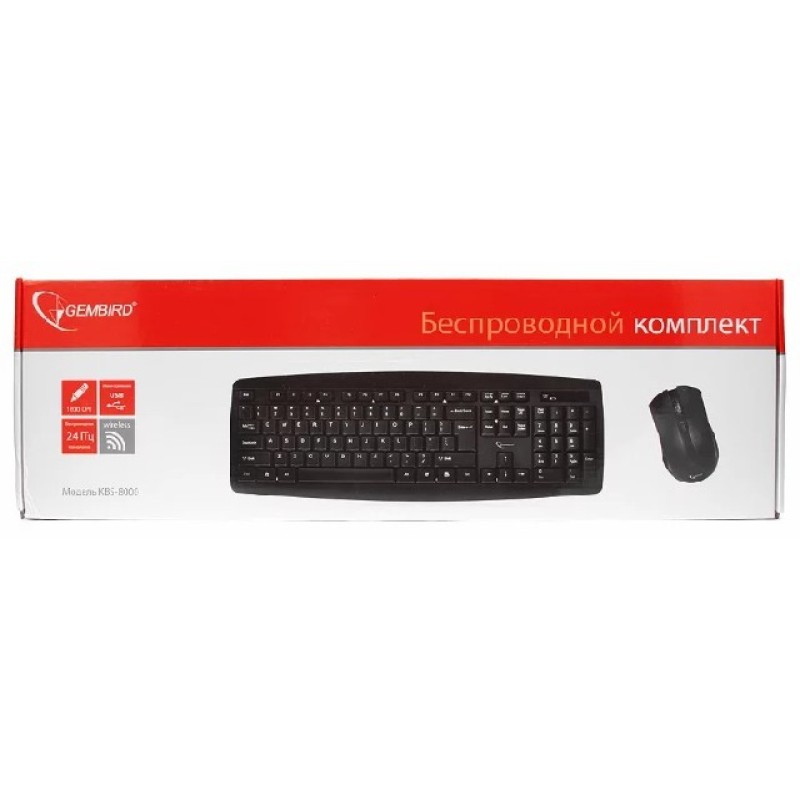 Комплект Клавиатура и мышь Gembird KBS-8000 Black USB
