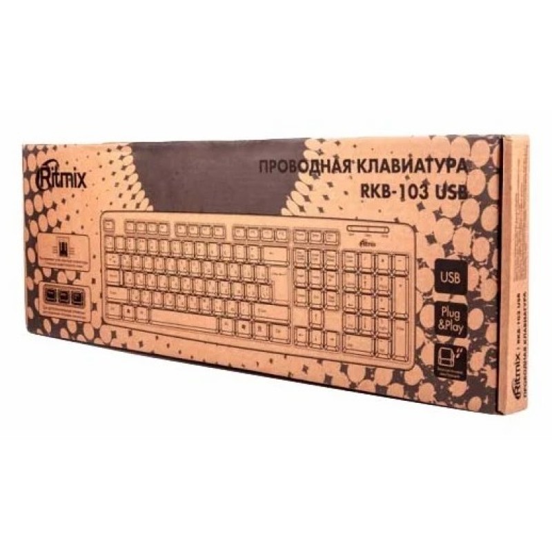 Клавиатура Ritmix RKB-103 Black USB