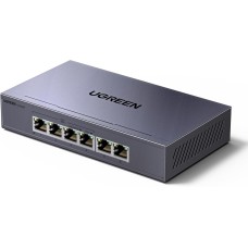 Коммутатор UGREEN CM741 (35371EU) 6-портовый Gigabit PoE+ 4xPoE 60W