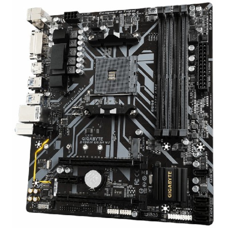 Материнская плата Gigabyte B450M DS3H V2