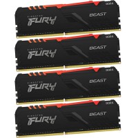 Память оперативная Kingston Fury Beast RGB KF436C18BBAK4/128 128GB Kit