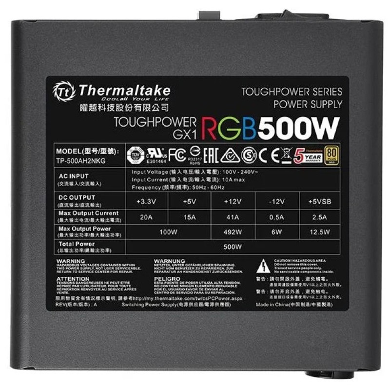 Блок питания Thermaltake Toughpower GX1 RGB 500W (PS-TPD-0500NHFAGE-1)