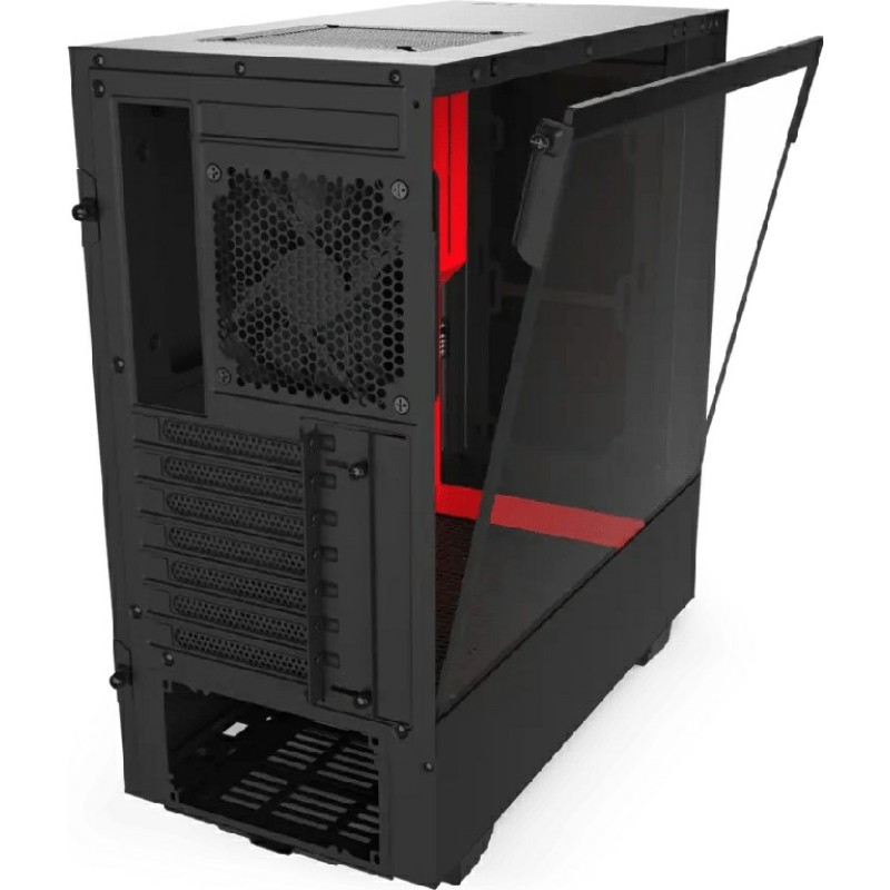 Компьютерный корпус NZXT H510 black red (CA-H510B-BR)