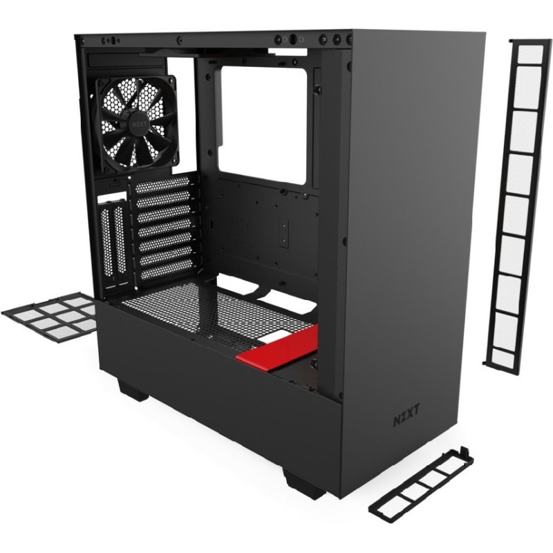 Компьютерный корпус NZXT H510i black-red (CA-H510i-BR)
