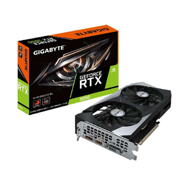 Видеокарта Gigabyte RTX3050 WINDFORCE OC 8G (GV-N3050WF2OC-8GD)