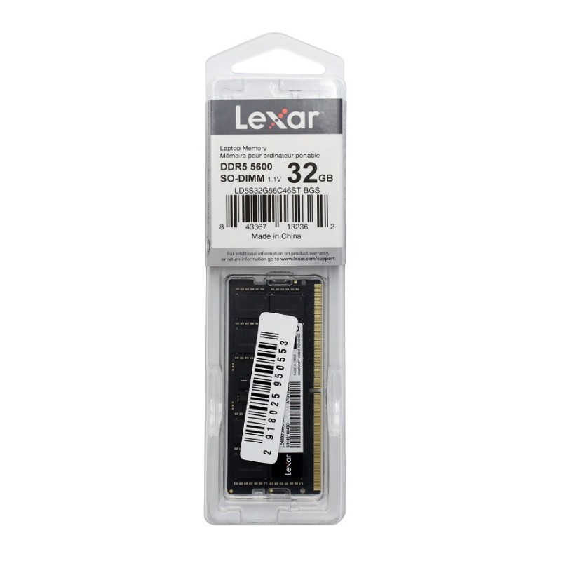 Оперативная память для ноутбука Lexar LD5S32G56C46ST-BGS 32GB DDR5 5600MHz SODIMM CL46