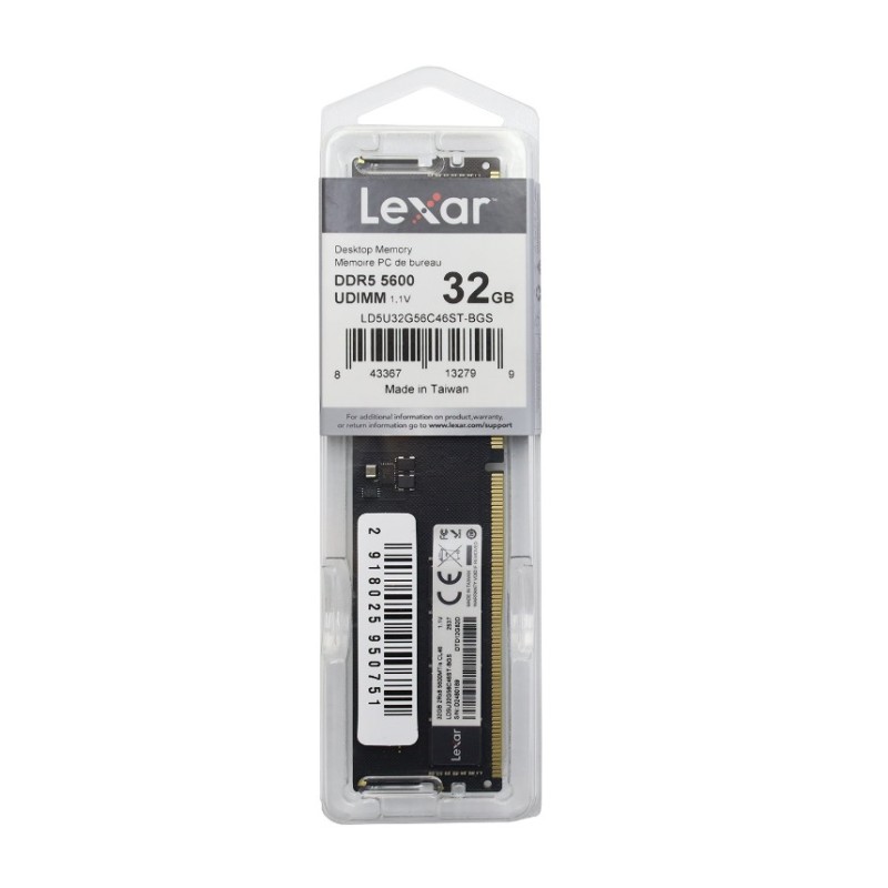 Оперативная память для ПК Lexar LD5U32G56C46ST-BGS 32GB DDR5 5600MHz DIMM CL46