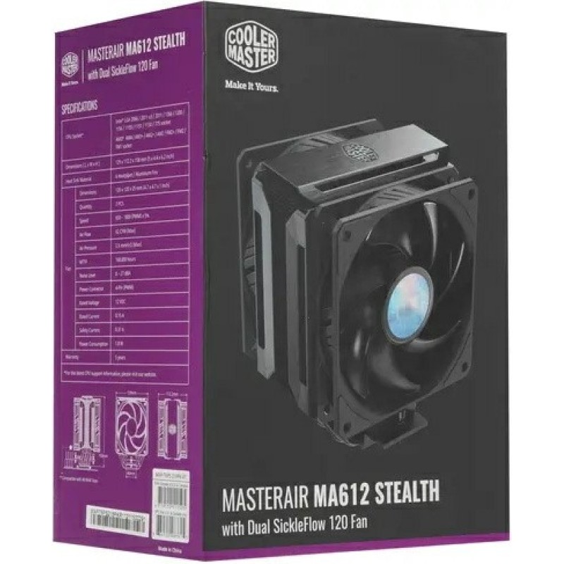 Кулер для процессора CoolerMaster MasterAir MA612 STEALTH (MAP-T6PS-218PK-R1)