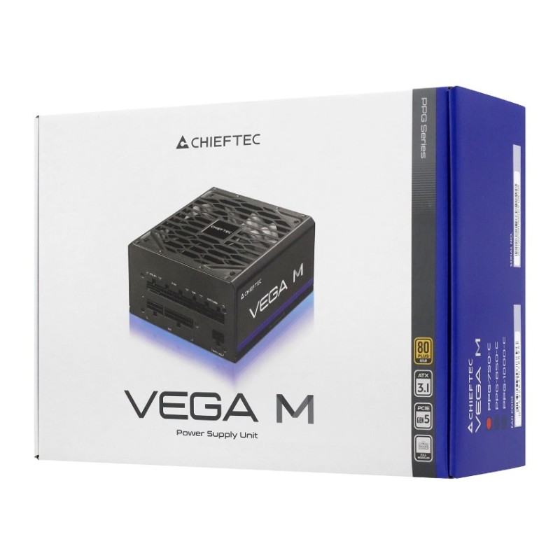 Блок питания Chieftec Vega M PPG-750-C 750W Gold Модульный ATX 3.1