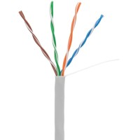 Кабель витая пара U/UTP Cat 6 Lanmaster (TWT-6UTP-GY) бухта 305 м медный