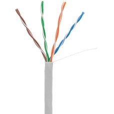 Кабель витая пара U/UTP Cat 6 Lanmaster (TWT-6UTP-GY) бухта 305 м медный