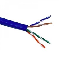 Кабель витая пара U/UTP Cat 6 Lanmaster (LAN-6EUTP-LSZH-BL) бухта 305 м медный