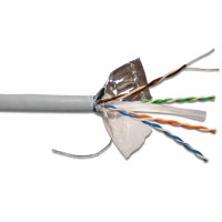 Кабель витая пара FTP Cat 6 Lanmaster (TWT-6FTP-GY) бухта 305 м медь PVC серый
